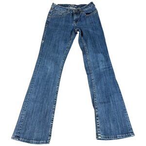 Cowgirl Tuff Co. Bootcut Jeans Womens 27x33 (28x31.5) Blue Color Stretch Travel